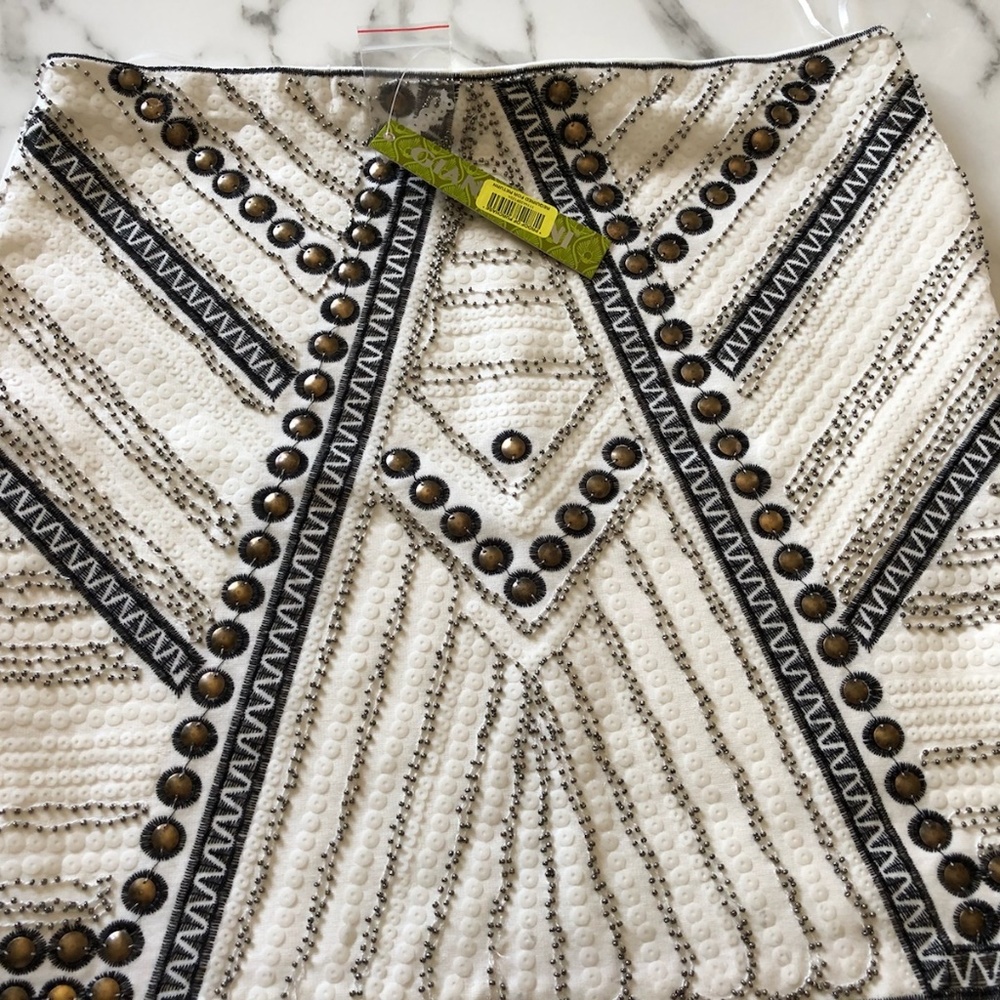 GIANNI BINI BEADED and ORNAMENTED SKIRT